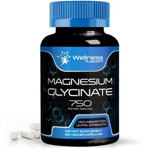 Magnesium Glycinate Capsules - 750mg | 120 Count, Magnesium Supplement for Women and Men – Pure Complex Magnesium Glycinate, High Absorption, Heart Health, Sleep Supplement