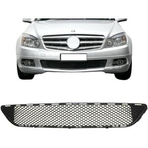 شبكة شواء أمامية سوداء اللون متوافقة مع 2008-2011 مرسيدس بنز W204 C Class C230 C250 C300 C350 تناسب MB1036120 2048850153