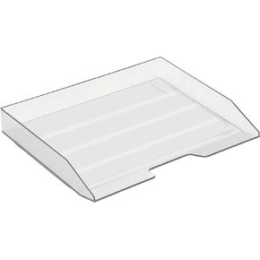 Acrimet Stackable Letter Tray Single Side Load Plastic Desktop File Organizer (Clear Crystal Color) (1 Unit)