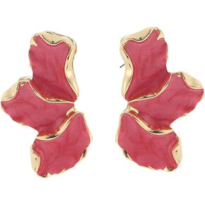 Irregular Petal Earrings for Women Statement Flower Earrings Trendy Chunky Floral Earrings Jewelry Gift for Women Girls