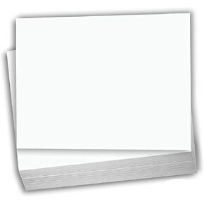 Hamilco Blank Index Cards 5 x 8 Heavyweight Card Stock 100lb Cover White Cardstock Paper - 100 Pack