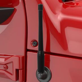 Short Antenna for Jeep Wrangler JK JL JLU JT Rubicon Sahara Sport 2007-2023 FM/AM CB Antenna Replacement Accessories 5.9 inch 1-Pack