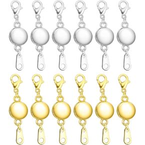 Dailyacc Magnetic Necklace Clasps and Closures - Round Bracelet Extender Clasps for Jewelry Making in Kuwait
