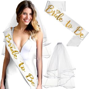 RhinestoneSash Bride Sash Gold - Bride & Bachelorette Party BRIDAL GRADE SATIN Sashes - Bridal Shower Decorations & Supplies