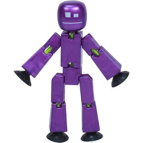 Zing StikBot Single Pack - Includes 1 StikBot - Collectible Action Figures and Accessories, Stop Motion Animation, Ages 4 and Up (Clear Light Green Sparkle)