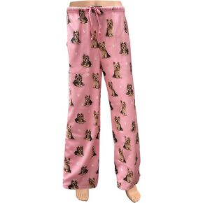 E & S Imports Women's Yorkie Dog Lounge Pants - Pajama Pants Pajama Bottoms - Large