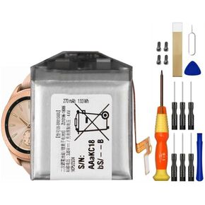 Replacement Battery EB-BR810ABU for Samsung Galaxy Watch SM-R815U SM-R810 42mm with [Set of Screws] and Tool Repair Kit