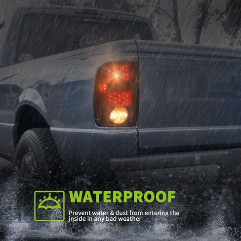 مصابيح خلفية LED AUTOSAVER88 متوافقة مع Ford Ranger 2001 2002 2003 2004 2005، مصابيح خلفية مجموعة استبدال الدخان الأسود زوج يسار + يمين in Saudi Arabia
