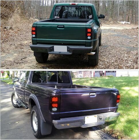 AUTOSAVER88 LED Tail Lights Compatible with Ford Ranger 2001 2002 2003 2004 2005, Tail Lamps Black Smoke Replacement Assembly Left + Right Pair in Saudi Arabia