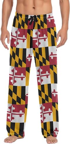 Ollabaky Flag Men's Pajama Pants Sleepwear Lounge Pajama Bottoms with Pockets, S M L XL XXL in Saudi Arabia
