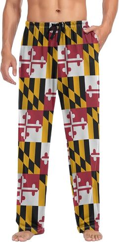 Ollabaky Flag Men's Pajama Pants Sleepwear Lounge Pajama Bottoms with Pockets, S M L XL XXL in Saudi Arabia