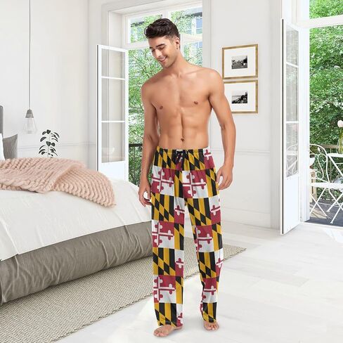 Ollabaky Flag Men's Pajama Pants Sleepwear Lounge Pajama Bottoms with Pockets, S M L XL XXL in Saudi Arabia