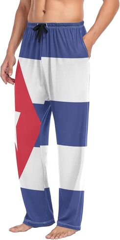 Ollabaky Flag Men's Pajama Pants Sleepwear Lounge Pajama Bottoms with Pockets, S M L XL XXL in Kuwait