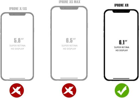 حافظة BELTRON مع مشبك حزام لهاتف iPhone XR، حافظة منزلقة بمشبك حزام واقٍ نحيف (مجموعة الهيكل/الحافظة) مع مسند مدمج - (أسود) in Kuwait