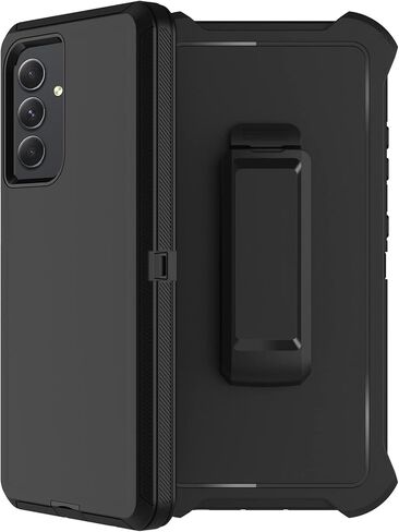 for Samsung Galaxy A54 5G Case with Belt Clip Holster, 2X Screen Protector, Heavy Duty Military Grade Full Body Shockproof Rugged Protective Cover for Samsung Galaxy A54 (Black) in Saudi Arabia