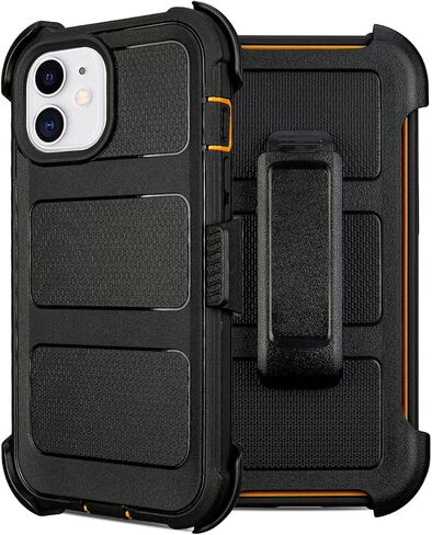 for Defender iPhone 11 Case with Clip,for Holster iPhone 11 Case with Kickstand,for Heavy Duty iPhone 11 Phone Case Rugged 2 Layers of Sturdy,Anti-Drop for Phone Case iPhone 11 Case Protective(Black) in Kuwait