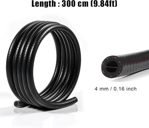 9.8ft 5/32 بوصة معرف خط الوقود أنابيب الوقود خط الغاز، المطاط محرك صغير خط الوقود خرطوم الوقود خرطوم البنزين لمحركات السيارات الصغيرة جرار in Saudi Arabia