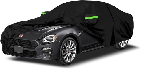 Waterproof Car Cover Replace for 2016-2022 Fiat 124 Spider, 210T &Cotton Liner All Weather Car Cover with Zipper Door for Snow Rain Dust Hail Protection in Saudi Arabia