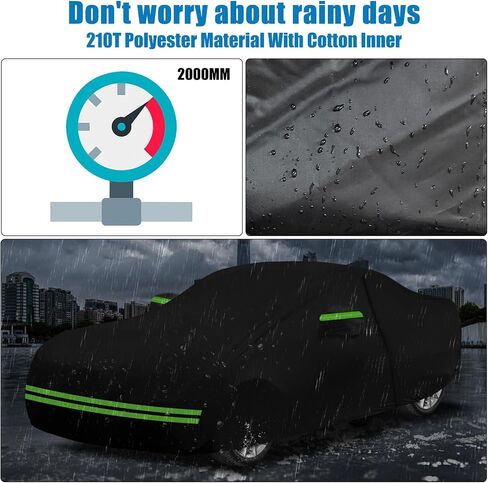 Waterproof Car Cover Replace for 2016-2022 Fiat 124 Spider, 210T &Cotton Liner All Weather Car Cover with Zipper Door for Snow Rain Dust Hail Protection in Saudi Arabia