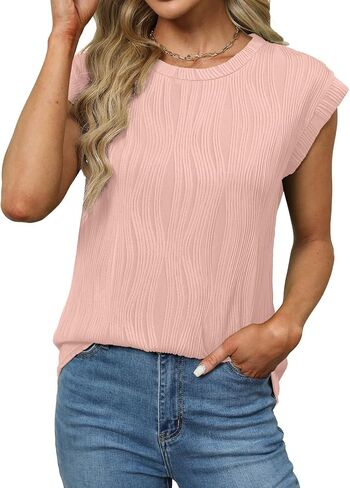 Heymiss Womens Summer Tops Short Sleeve Shirts Loose Casual Basic T-Shirt Blouses Crewneck S-2XL in Saudi Arabia