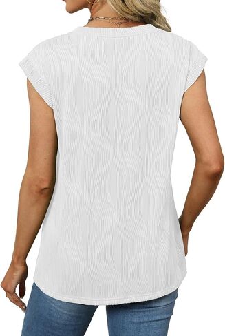 Heymiss Womens Summer Tops Short Sleeve Shirts Loose Casual Basic T-Shirt Blouses Crewneck S-2XL in Saudi Arabia