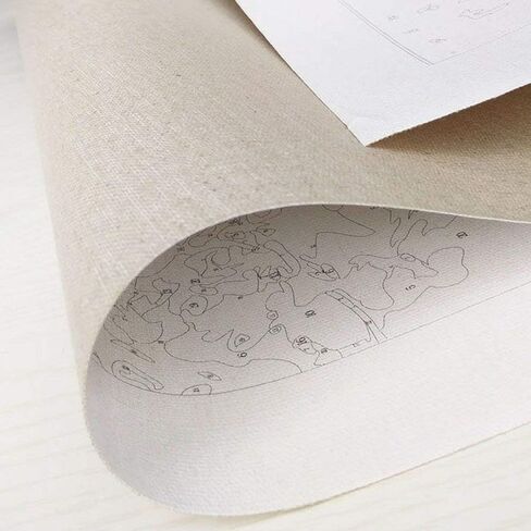 طلاء ألتو كرافتو بالأرقام للبالغين، طلاء رسم يدوي الصنع مع 4 فرش طلاء ودهانات أكريليك، ديكور هدايا قماش ملفوف مقاس 40.64 سم × 50.8 سم، مشهد طبيعي لبرج إيفل in Kuwait