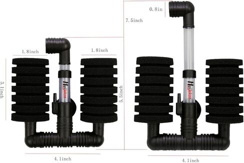 مرشحات إسفنجية من Huijukon لحوض السمك، خزان يصل إلى 30 جالون (فلتر) in Kuwait