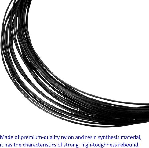 M METERXITY 4Pcs Badminton Racket String - High Flexibility Training Nylon Racquet String Line Badminton Repair Accessory for Badminton (10Mx0.75mm, Black White) in Saudi Arabia