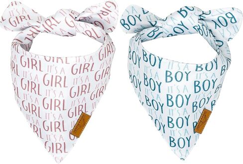 مناديل ريمي+رو للكلاب - عبوتان | مجموعة كشف الجنس | نسيج متين ممتاز | براءة اختراع الشكل | مقاس قابل للتعديل | مقاسات متعددة متوفرة (كبيرة) in Kuwait