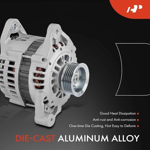 مولد كهربائي ممتاز متوافق مع Nissan Frontier، Xterra 2003-2004 3.3L، 12V 100A 5-Groove Pulley في اتجاه عقارب الساعة، استبدال # 231001Z600، LR1100736B in Saudi Arabia