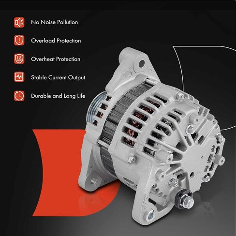 مولد كهربائي ممتاز متوافق مع Nissan Frontier، Xterra 2003-2004 3.3L، 12V 100A 5-Groove Pulley في اتجاه عقارب الساعة، استبدال # 231001Z600، LR1100736B in Saudi Arabia