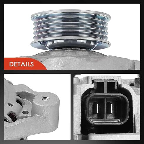مولد كهربائي ممتاز متوافق مع Nissan Frontier، Xterra 2003-2004 3.3L، 12V 100A 5-Groove Pulley في اتجاه عقارب الساعة، استبدال # 231001Z600، LR1100736B in Saudi Arabia