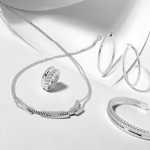 Silpada 'Smooth Falling' Hoop Earrings in Saudi Arabia