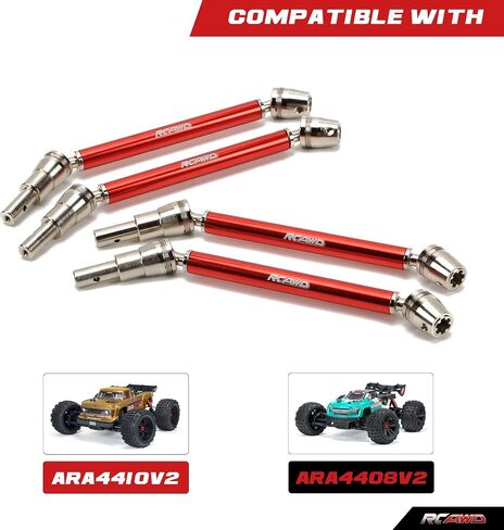 RCAWD Slider CVD Driveshaft Front Rear Axle #45 Steel Alum Alloy Drive Shaft Upgrades 4pcs for 1/10 Arrma Kraton 4S V2 Outcast 4S V2 Upgrade Parts (Dark Blue) in Saudi Arabia
