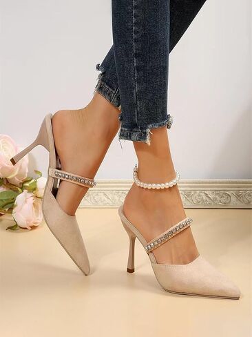 stylewe الكاحل حزام مكتنزة للنساء، Strappy كعب منخفض كعب Slingback، الكعب أنيق للنساء، كعب هريرة للنساء، كعب مكتنزة للنساء in Kuwait