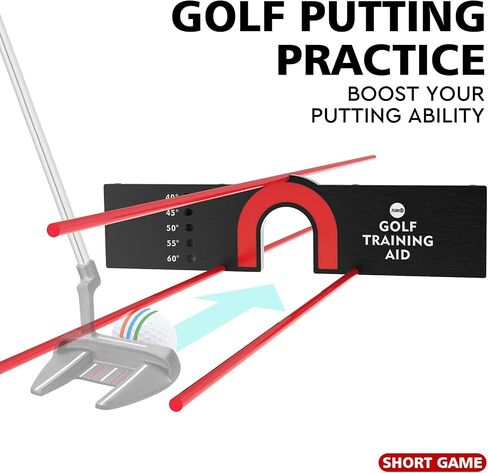 XSMSGO Professional Golf Swing and Putting Training Aid,Improves Aim and Alignment,5 Different Swing Plane Angles and Putt Distance,Portable Detachable Indoor and Outdoor Training Equipment Bag in Saudi Arabia