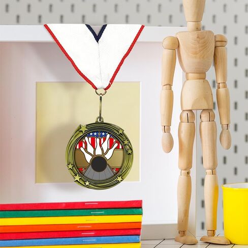 Bowling Swirling Stars Design Medal - 1st, 2nd, 3rd Place in Saudi Arabia