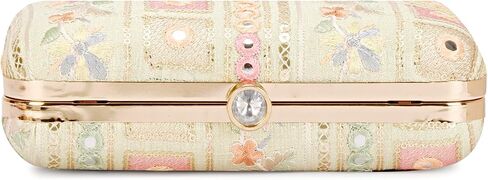 Hand Crafted Designer Box Clutch For Women, Zari Embroidery Clutch For Women/Hand Clutch For Women in Saudi Arabia