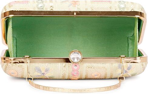Hand Crafted Designer Box Clutch For Women, Zari Embroidery Clutch For Women/Hand Clutch For Women in Saudi Arabia