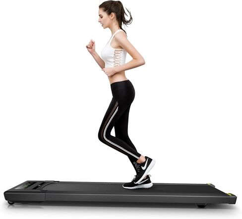RHYTHM FUN Walking Pad, Treadmill Under Desk with Wide Belt 2.5HP Portable Walking Treadmill Under Desk for Home and Office, Installation-Free Standing Desk Treadmill with Remote Control (Black) in Saudi Arabia
