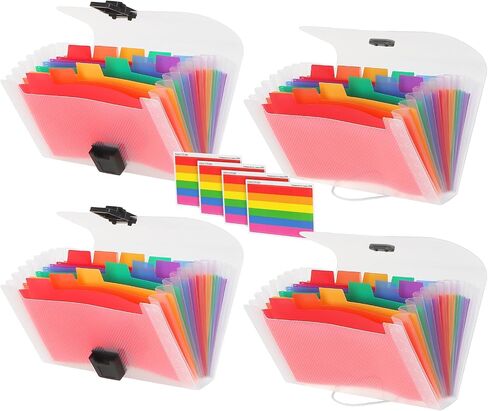 4 Pack Small Accordion File Organizer 13 Pockets A6 Mini Expanding File Folders,7x4.6 Inches,Coupon Receipt Holder Organizer, Expanding File for Cards, Coupon, Receipt, Ticket in Saudi Arabia