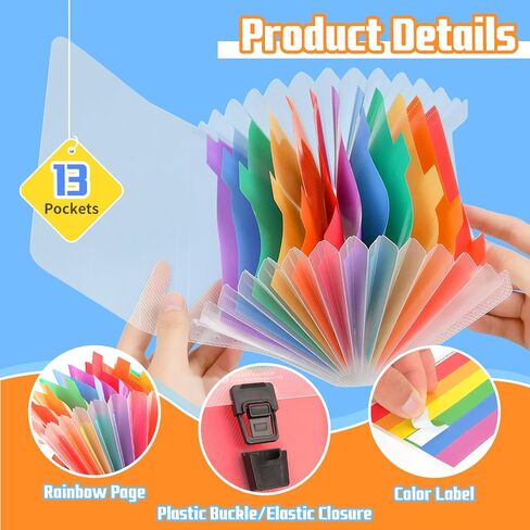 4 Pack Small Accordion File Organizer 13 Pockets A6 Mini Expanding File Folders,7x4.6 Inches,Coupon Receipt Holder Organizer, Expanding File for Cards, Coupon, Receipt, Ticket in Saudi Arabia