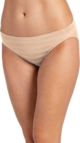 Jockey Women's Underwear Matte & Shine Seamfree Bikini, Light, 5 in Saudi Arabia