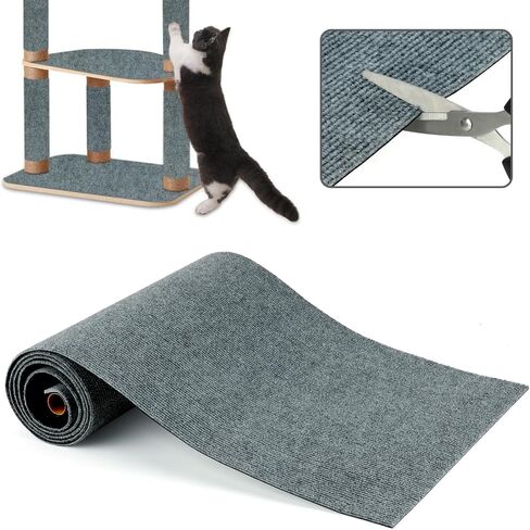 YUEPET 78.7 × 15.8 بوصة غطاء خدش للقطط قابل للتشذيب، وسادة خدش للقطط ذاتية اللصق، أرفف شجرة القطط، قطع غيار بديلة لحماية أرضية الأريكة in Kuwait