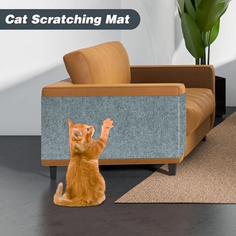 YUEPET 78.7 × 15.8 بوصة غطاء خدش للقطط قابل للتشذيب، وسادة خدش للقطط ذاتية اللصق، أرفف شجرة القطط، قطع غيار بديلة لحماية أرضية الأريكة in Kuwait