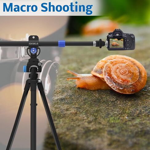 ذراع تمديد حامل ثلاثي القوائم من ILOKNZI مع فتحات ملولبة 1/4 بوصة و3/8 بوصة، عمود مركزي أفقي قابل للسحب، رأس كروي دوار 360 درجة للتصوير العلوي، متعدد الزوايا in Kuwait