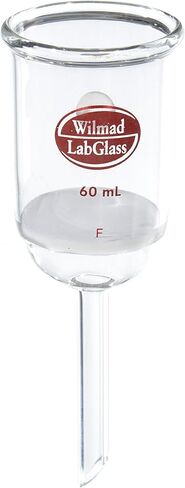 Wilmad-LabGlass LG-7080-168 قمع مرشح Buchner مع قرص مزخرف، 60 مل، قرص 40 مم، مسامية دقيقة in Kuwait