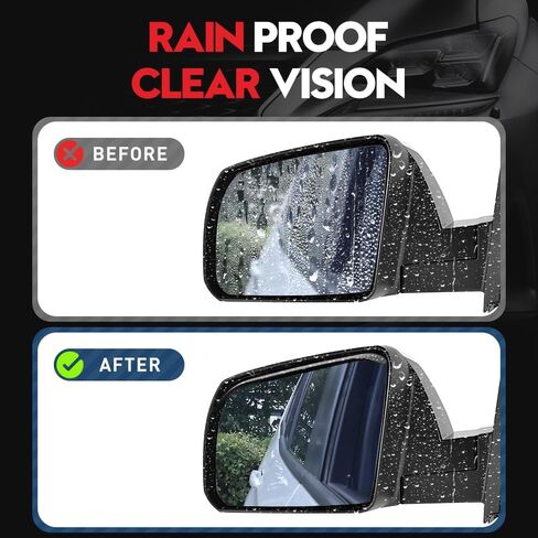 VEHICODE Side Mirror Rain Guards Truck Accessories for Toyota Tundra 2024 2023 2022 Rainproof Visor Rear View Mirror Cover Cap Eyebrow Sticker Exterior Snow Shade (2 Pack) in Saudi Arabia
