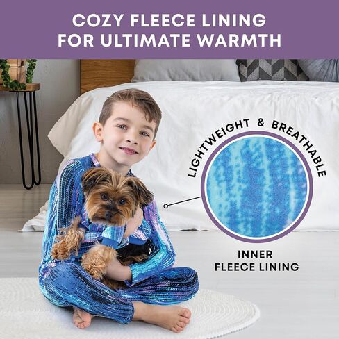 Rocky Thermal Jacket Clothes Fleece Lined Sweater for Dogs, Puppies, Warm Coat Bodysuit Onesie One Piece Vest Pet Jammies with Leg Warmers for Small, Medium, Large Dogs Cats (Dinosaur, Large) in Saudi Arabia