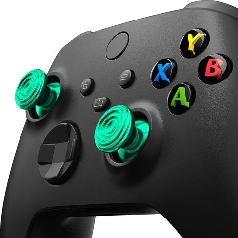 eXtremeRate Metal Thumbsticks for Xbox Series X/S Controllers Blue Custom Concentric Circles Aluminum Alloy Analog Stick Joystick Buttons in Kuwait